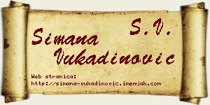 Simana Vukadinović vizit kartica